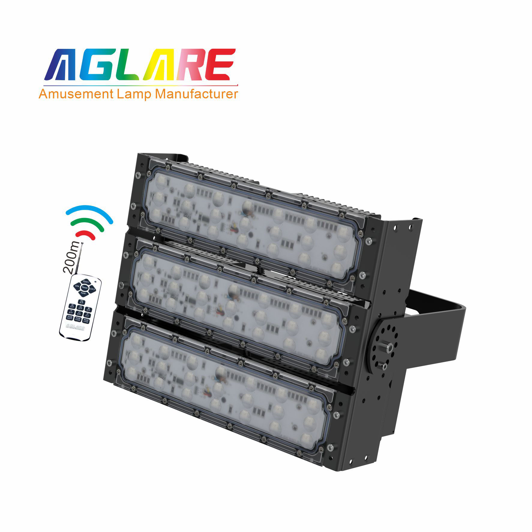 150W LED彩色泛光灯投光灯,变色户外射灯带遥浚？？？仄