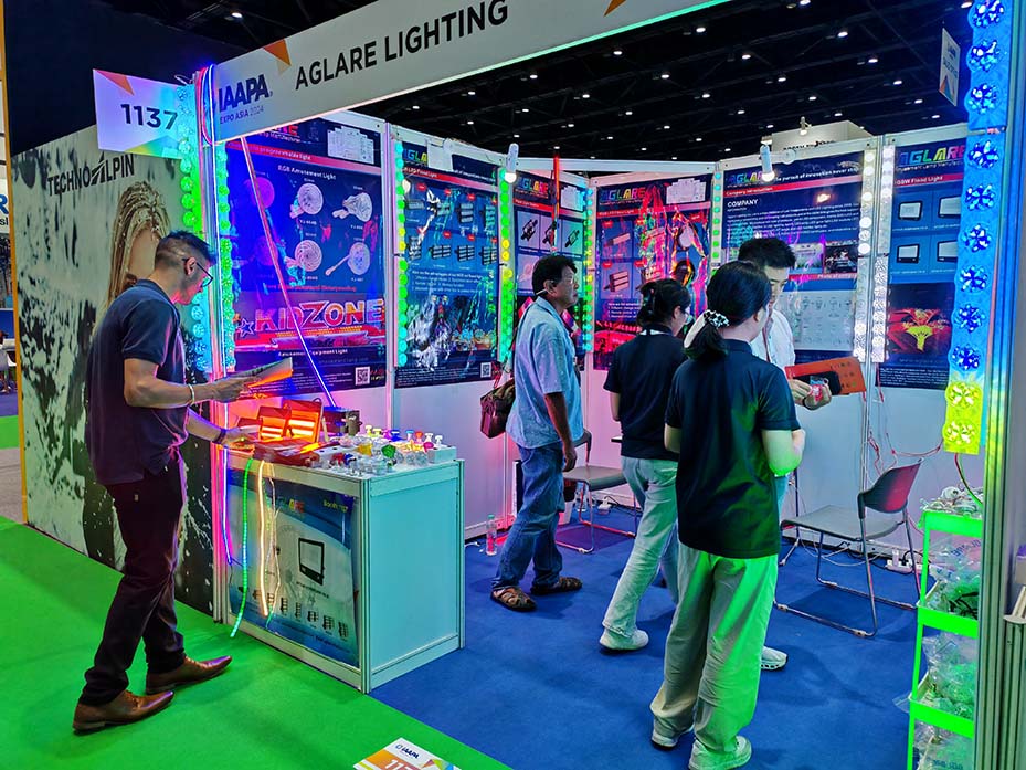 jdb电子照明AGLARE亮相2024 年曼谷 IAAPA 亚洲展览会